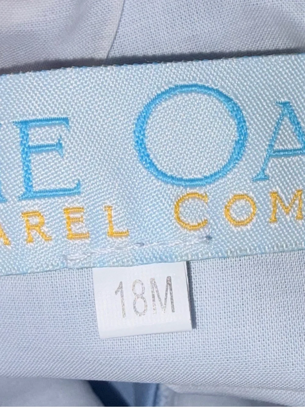 The Oaks Apparel Co Joseph Blue Linen Short Set fully lined sz 18 months NWT